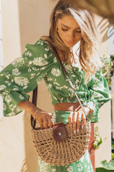 Isle Straw Crossbody Bag - Natural