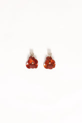 Lennon Flower Earrings - Gold/Brown