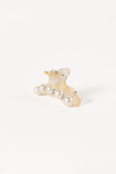 Lile Pearl Hair Clip - White