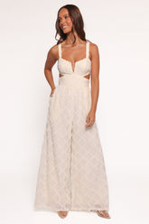 Avella Cutout Jumpsuit - White