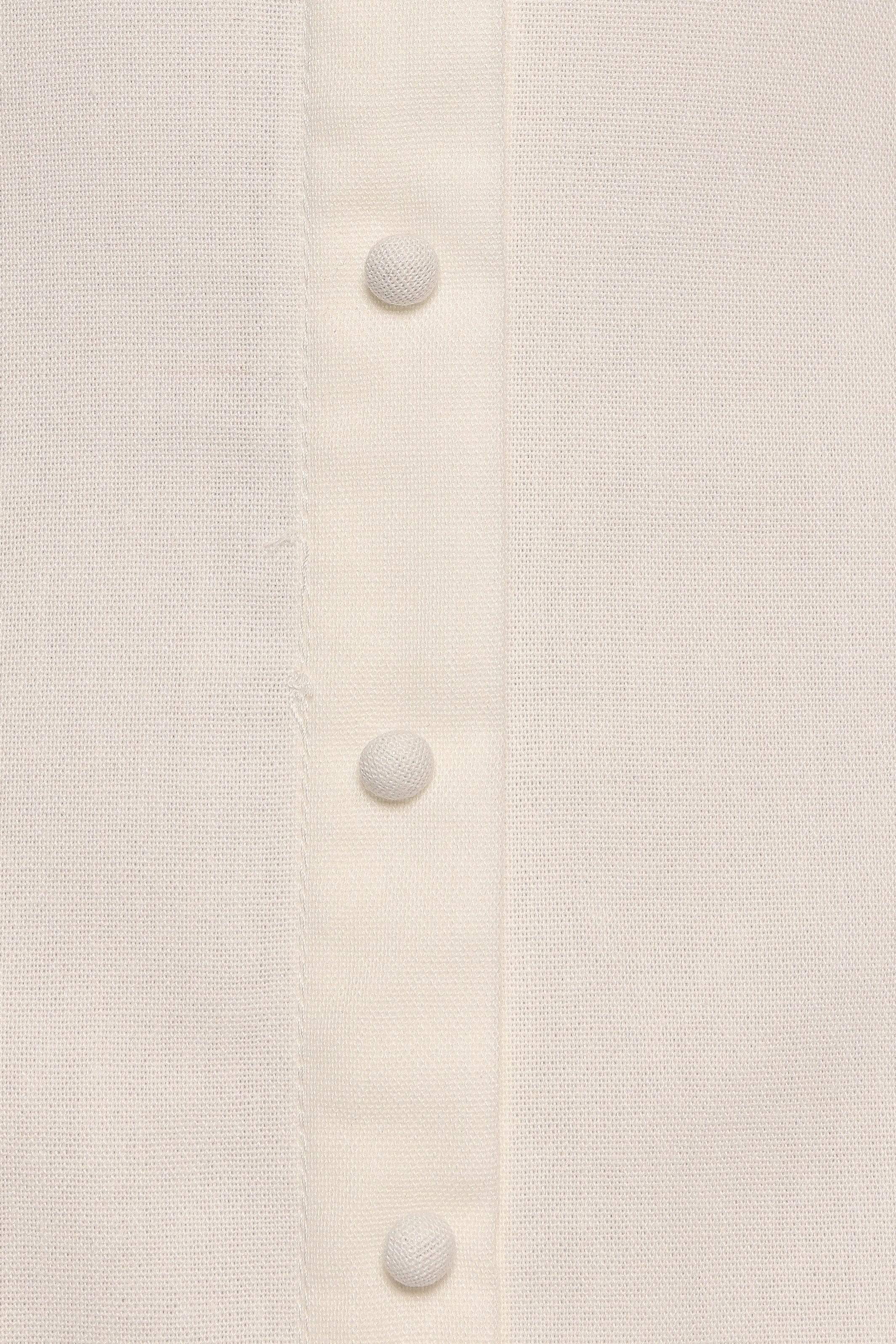 Barbara Midi Button Down Dress - White
