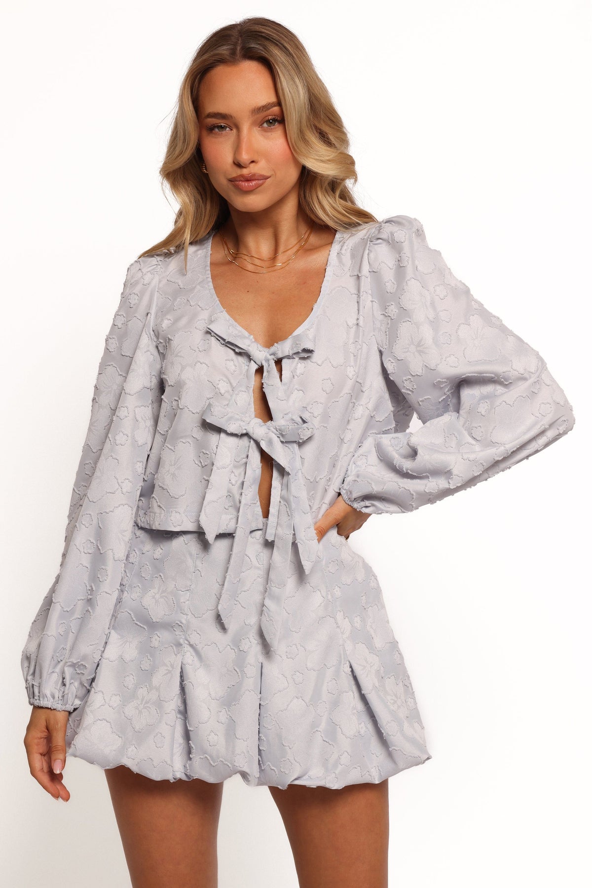 Stevie Two Piece Set - Dusty Blue